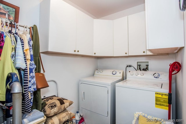 2325 N Lenox Ct, Round Lake Beach, IL 60073 - laundry room featuring cabinet space and separate washer and dryer