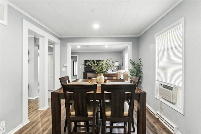 1518 Lucia Ave, Waukegan, IL 60085 - dining space featuring crown molding, dark wood finished floors, and recessed lighting
