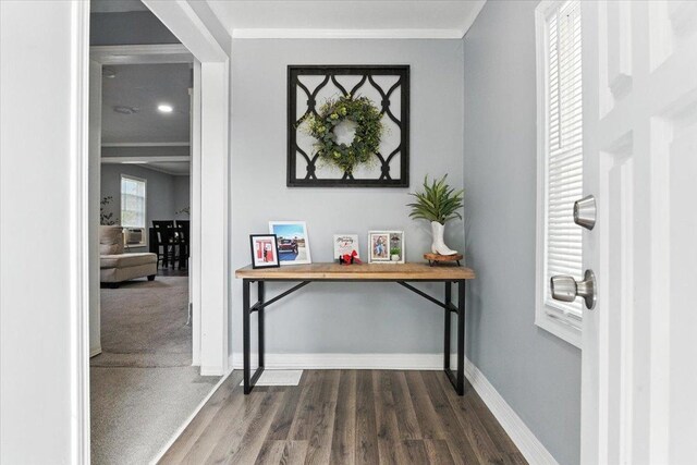 1518 Lucia Ave, Waukegan, IL 60085 - hallway with dark wood finished floors and baseboards