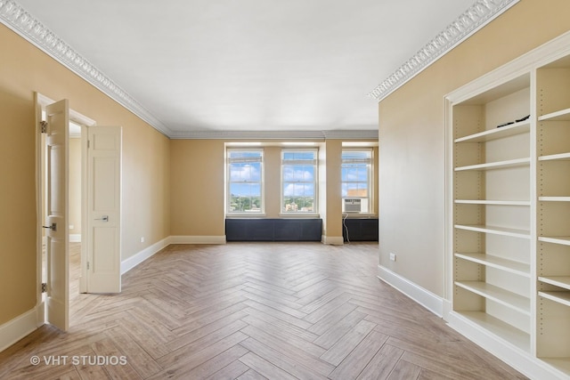 6101 N Sheridan Rd Unit 11C, Chicago, IL 60660 - empty room with crown molding and cooling unit
