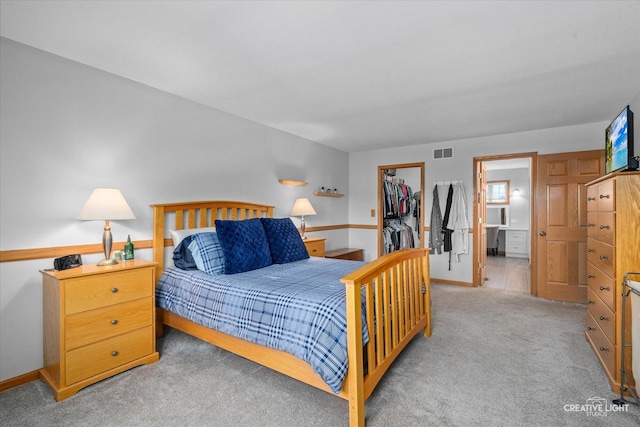 210 Fox Chase Dr N, Oswego, IL 60543 - carpeted bedroom with a walk in closet, a closet, and ensuite bathroom