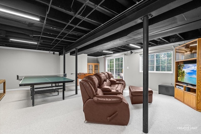 210 Fox Chase Dr N, Oswego, IL 60543 - living area featuring carpet floors and baseboards