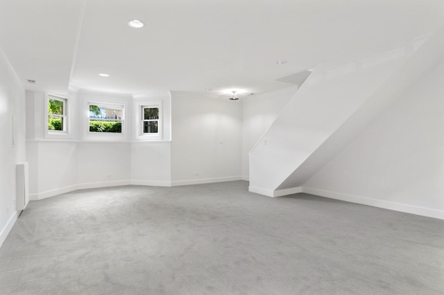 1116 W Addison St, Chicago, IL 60613 - below grade area featuring carpet flooring and recessed lighting