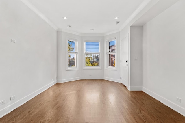 1116 W Addison St, Chicago, IL 60613 - empty room featuring ornamental molding and wood finished floors