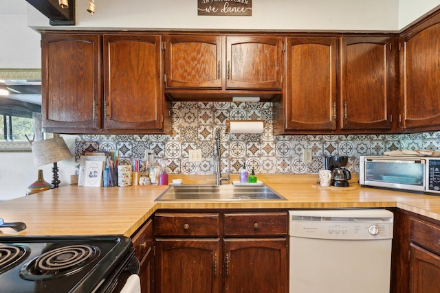 15810 Il Route 173 Unit 1D, Harvard, IL 60033 - kitchen with dishwasher, stainless steel microwave, black / electric stove, and light countertops