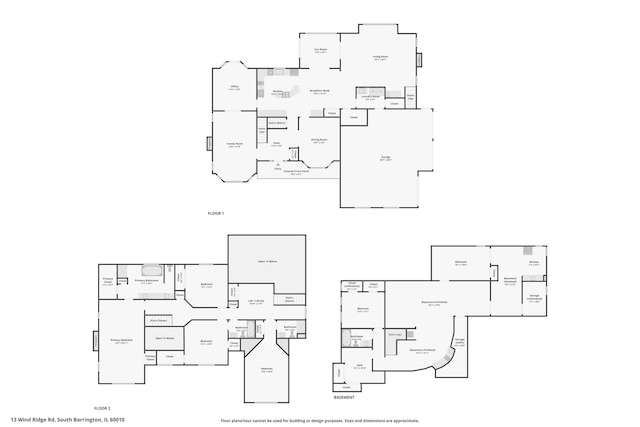 13 Wind Ridge Rd, South Barrington, IL 60010 - view of home floor plan