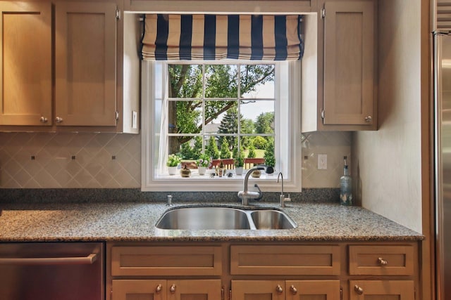 13 Wind Ridge Rd, South Barrington, IL 60010 - kitchen featuring stainless steel dishwasher, tasteful backsplash, light stone countertops, and plenty of natural light