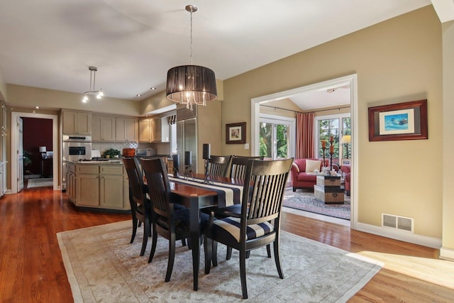 13 Wind Ridge Rd, South Barrington, IL 60010 - dining area featuring dark wood-style floors and baseboards