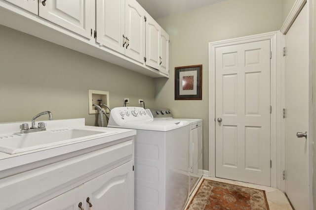 13 Wind Ridge Rd, South Barrington, IL 60010 - washroom featuring cabinet space, washer and clothes dryer, and light tile patterned flooring