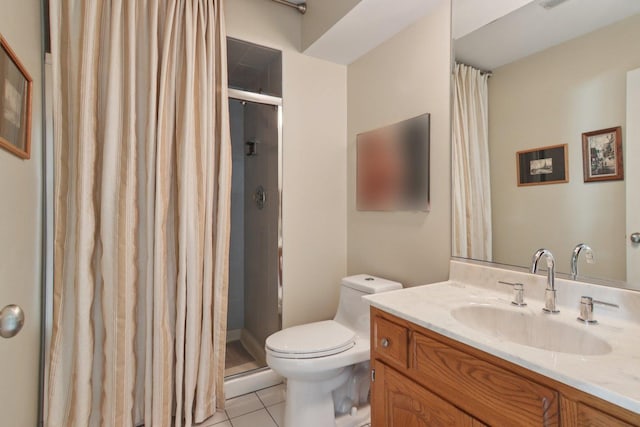 13 Wind Ridge Rd, South Barrington, IL 60010 - full bath with vanity, tile patterned flooring, and a shower stall