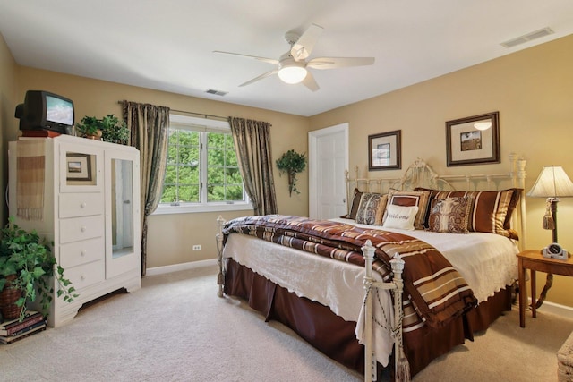 13 Wind Ridge Rd, South Barrington, IL 60010 - bedroom featuring light colored carpet and ceiling fan