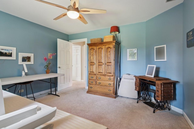 13 Wind Ridge Rd, South Barrington, IL 60010 - bedroom featuring carpet, a desk, and a ceiling fan