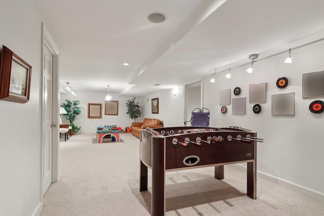 13 Wind Ridge Rd, South Barrington, IL 60010 - rec room featuring carpet and track lighting