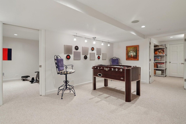 13 Wind Ridge Rd, South Barrington, IL 60010 - recreation room featuring carpet floors and recessed lighting