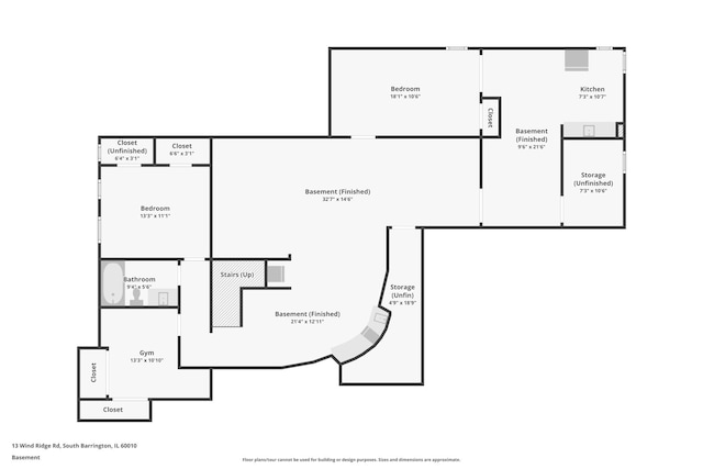 13 Wind Ridge Rd, South Barrington, IL 60010 - view of floor plan / room layout