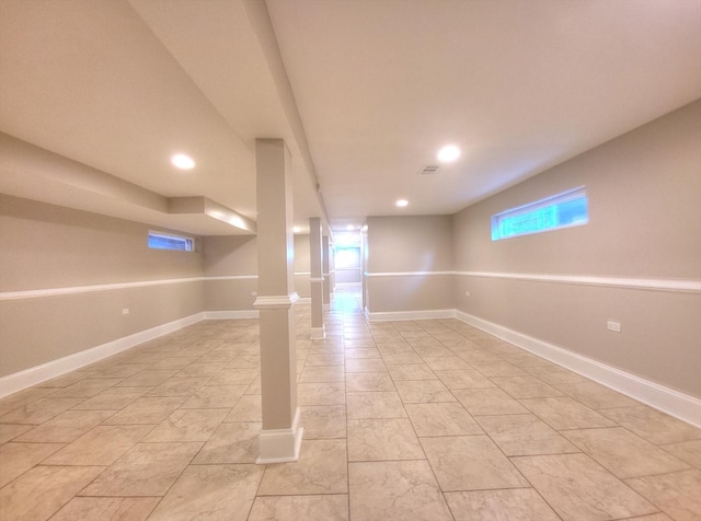 1747 E 92nd Pl, Chicago, IL 60617 - basement featuring recessed lighting and light tile patterned floors