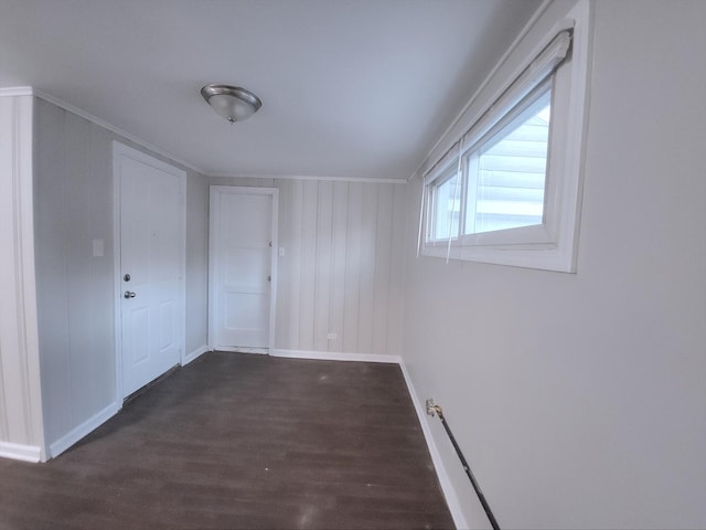 14610 Sawyer Ave, Midlothian, IL 60445 - hall featuring dark wood-style flooring and ornamental molding