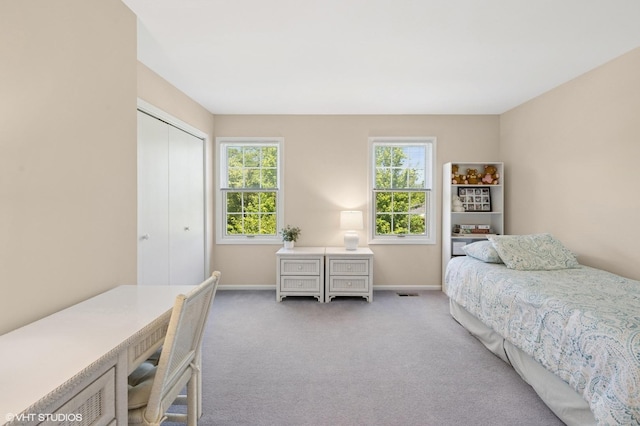 375 Sunset Dr, Northfield, IL 60093 - bedroom featuring multiple windows, carpet flooring, and a closet