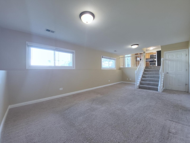 913 Dartmouth Ave, Matteson, IL 60443 - basement featuring light carpet and stairway