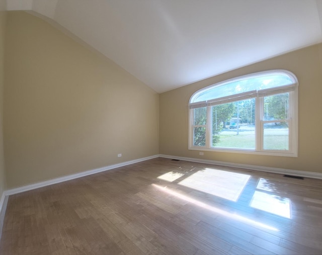 913 Dartmouth Ave, Matteson, IL 60443 - unfurnished room featuring vaulted ceiling and wood finished floors