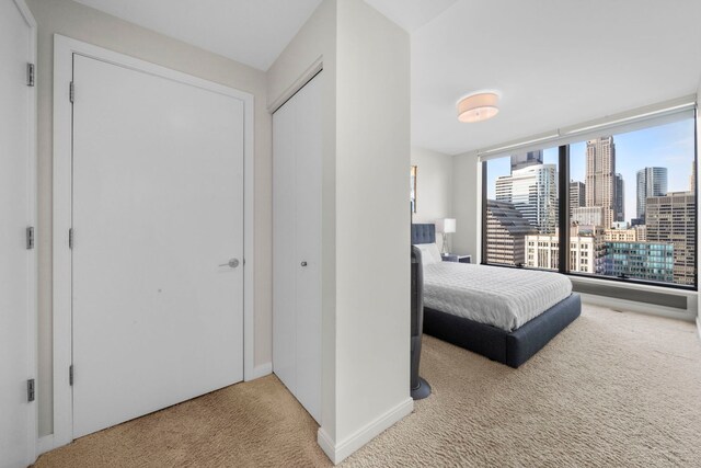 60 E Monroe St Unit 2606, Chicago, IL 60603 - bedroom featuring carpet flooring and a skyline view