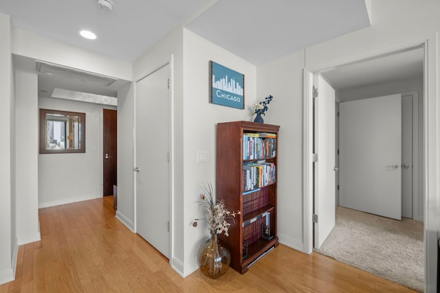60 E Monroe St Unit 2606, Chicago, IL 60603 - hall featuring light wood-style floors and recessed lighting