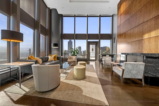 60 E Monroe St Unit 2606, Chicago, IL 60603 - building lobby with a high ceiling and a wall of windows