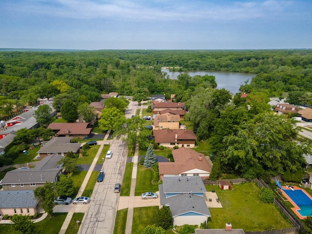 9108 Windsor Dr, Palos Hills, IL 60465 - aerial perspective of suburban area featuring a forest and a large body of water