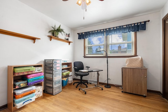 9108 Windsor Dr, Palos Hills, IL 60465 - office space with wood finished floors and ceiling fan