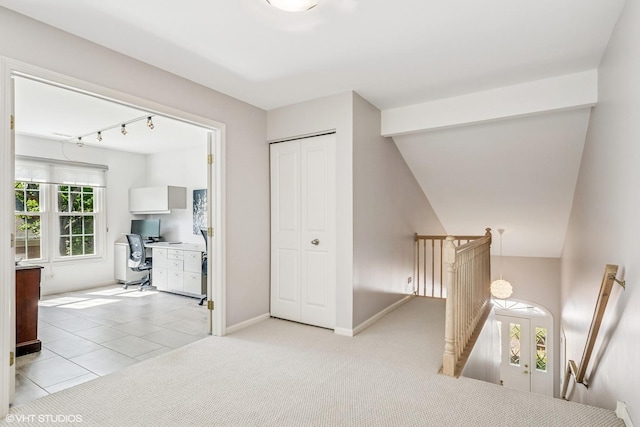 315 Princeton Ln, Glenview, IL 60026 - hallway with an upstairs landing, an office area, and carpet flooring
