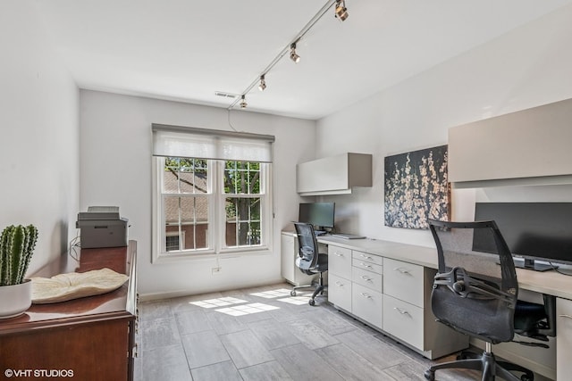 315 Princeton Ln, Glenview, IL 60026 - office area with rail lighting and wood finish floors