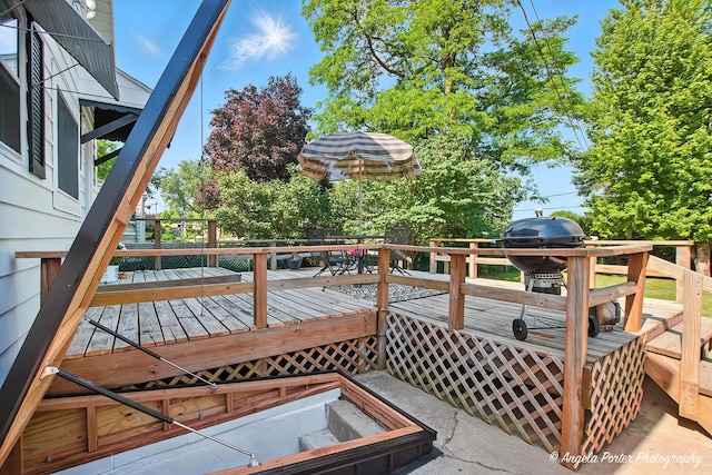5535 Wonder Woods Dr, Wonder Lake, IL 60097 - deck featuring area for grilling