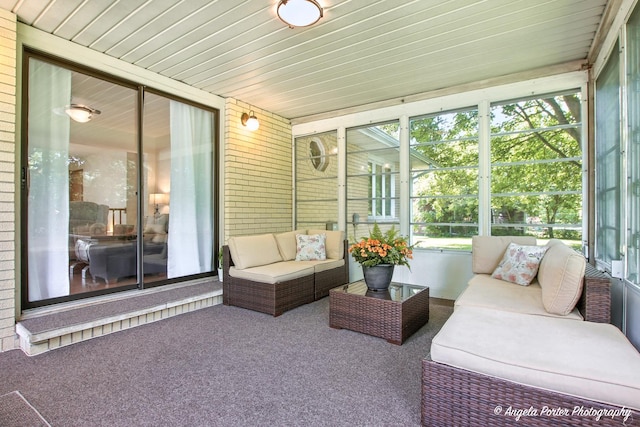 4725 Winnebago Dr, Wonder Lake, IL 60097 - sunroom featuring an outdoor living space and healthy amount of natural light