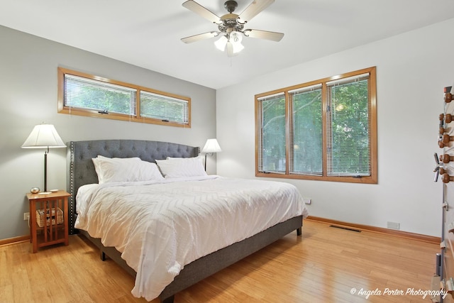 4725 Winnebago Dr, Wonder Lake, IL 60097 - bedroom featuring wood finished floors and ceiling fan