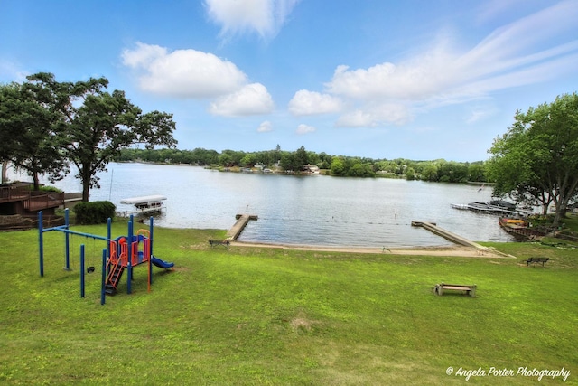 4725 Winnebago Dr, Wonder Lake, IL 60097 - dock with a lawn and a water view