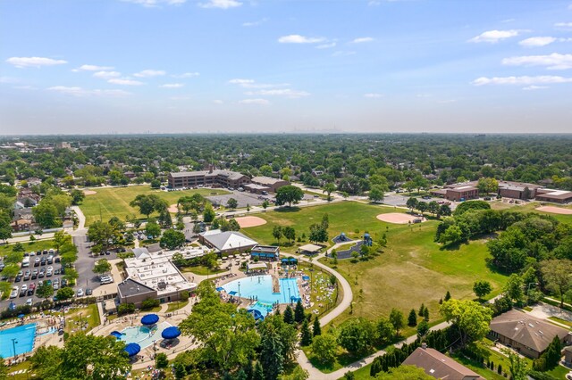 400 S Rose Ave, Park Ridge, IL 60068 - drone / aerial view of a pool