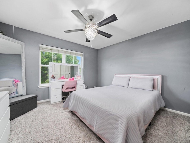 210 Woodford Rd, Oswego, IL 60543 - bedroom with carpet, ceiling fan, and an office area