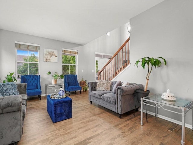 210 Woodford Rd, Oswego, IL 60543 - living area with stairway and wood finished floors