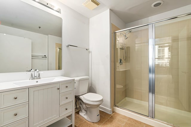 1305 S Michigan Ave Unit 807, Chicago, IL 60605 - full bathroom featuring a shower stall, vanity, and tile patterned flooring