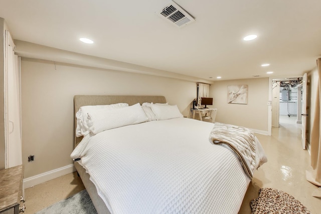 5836 N Oconto Ave, Chicago, IL 60631 - bedroom featuring recessed lighting and concrete flooring