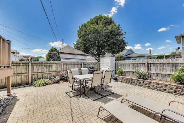 5836 N Oconto Ave, Chicago, IL 60631 - fenced backyard with a patio area and outdoor dining area