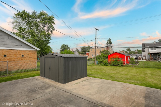 7939 Neva Ave, Burbank, IL 60459 - view of patio / terrace with a storage shed