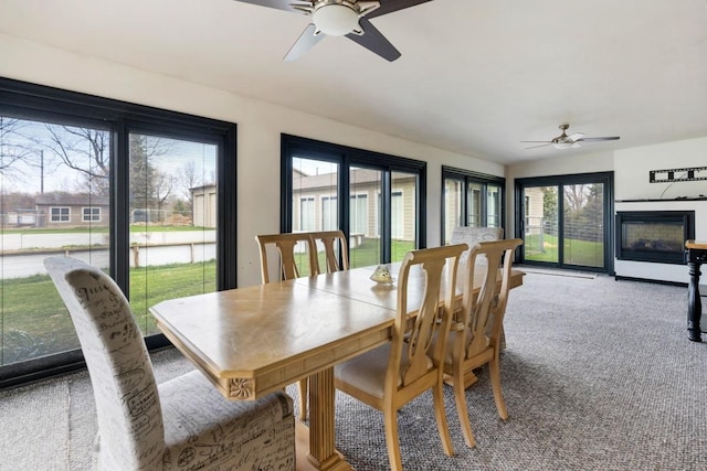 41W072 Bowes Rd, Elgin, IL 60124 - dining area with a ceiling fan and carpet