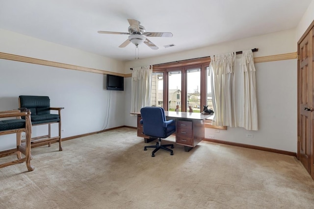 41W072 Bowes Rd, Elgin, IL 60124 - office space with light carpet and a ceiling fan