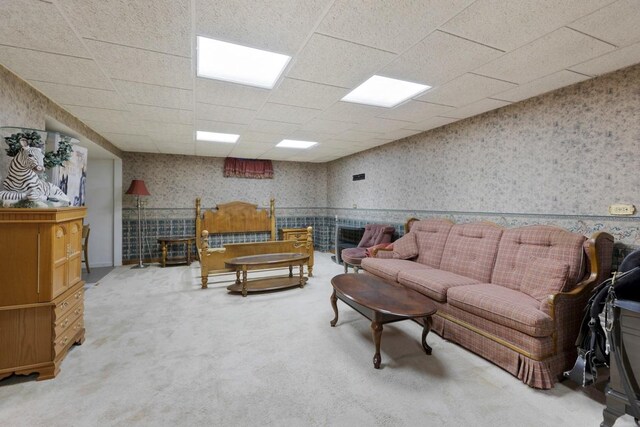 41W072 Bowes Rd, Elgin, IL 60124 - living room featuring wallpapered walls and carpet flooring