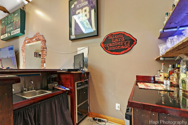 1504 N Denali Trl, Mchenry, IL 60050 - home office featuring bar with sink and tile patterned floors