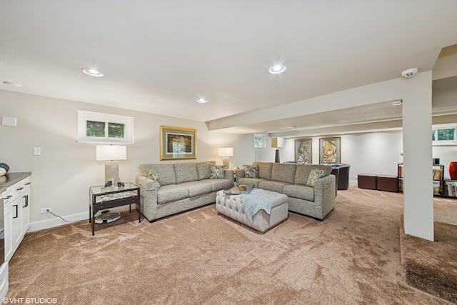 316 S Reuter Dr, Arlington Heights, IL 60005 - living room with carpet flooring and recessed lighting