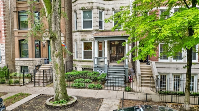 3516 N Reta Ave, Chicago, IL 60657 - view of front of home with stairs and stone siding
