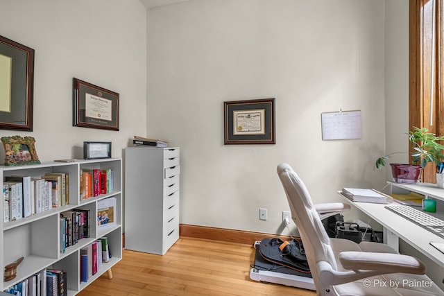 3516 N Reta Ave, Chicago, IL 60657 - office space featuring hardwood / wood-style floors and baseboards