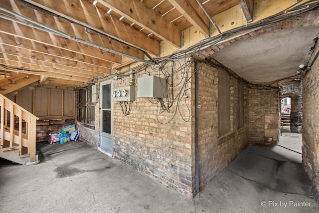 3516 N Reta Ave, Chicago, IL 60657 - basement featuring brick wall